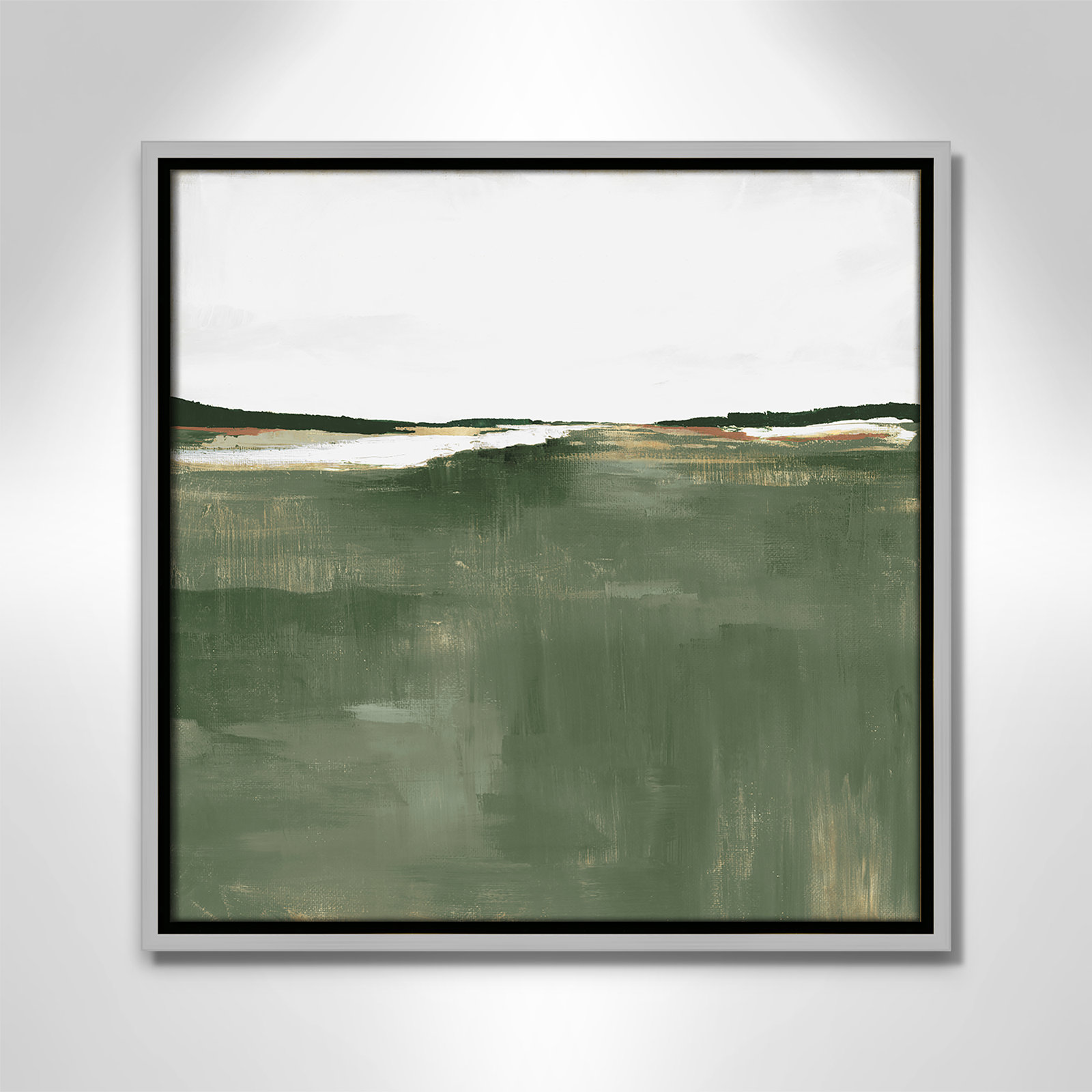 Dauntsey "Green Sea" Print by Isabelle Z, 17.5" H x 17.5" W, Silver