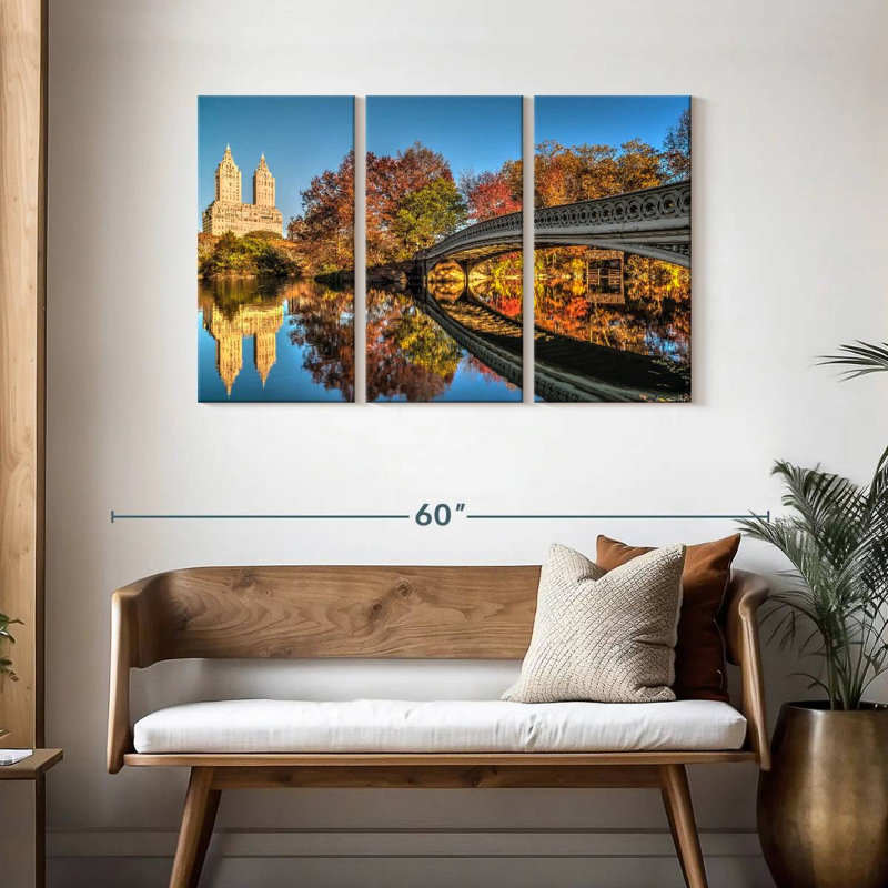 Réflexion du pont en arc Sebbie, H 28 po x l 45 po