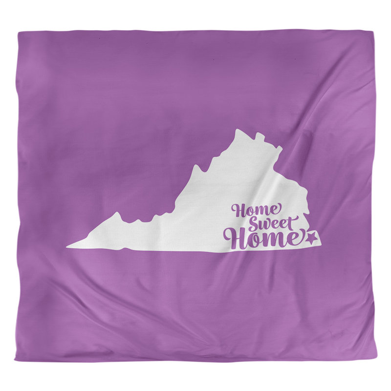 Housse de couette réversible simple et réversible home norfolk en microfibre, Housse de couette pour grand lit, Violet