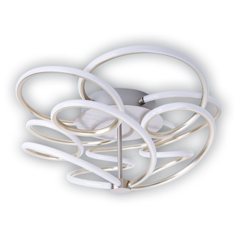 LED Semi Flush Mount, Satin