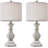 20.5'' Table Lamps 2pcs, Vintage Bedside Lamps For Bedroom, Farmhouse Lamp For Living Room