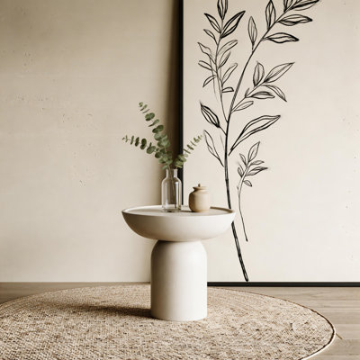 Modern Ivory Style Cement Coffee Table