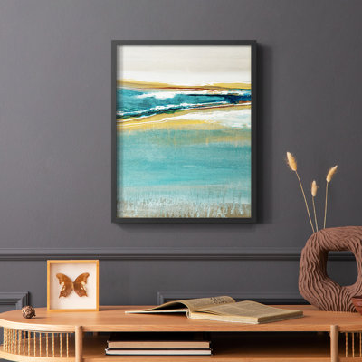 Aqua Quartz V1 Framed Print - Solid Wood