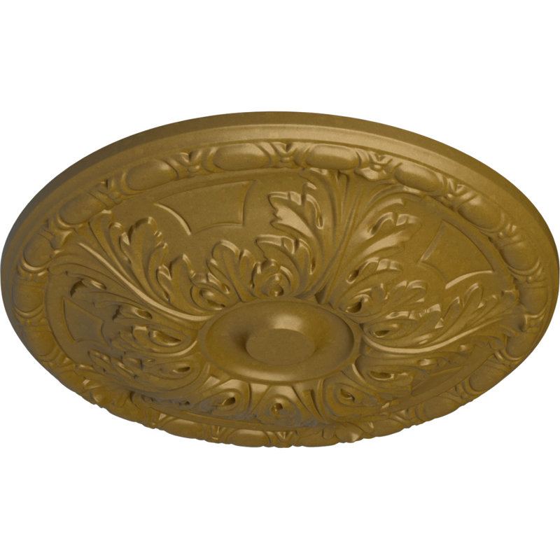 Médaillon de plafond H 15,75 po x l 15,75 po Granada, Doré