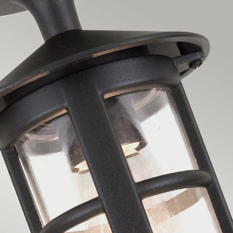 Talia Black 1 - Bulb Outdoor Semi Flush Mount