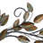 Metal Long Scrolled Leaf Brown Wall Decor with Weathered Patina Accents