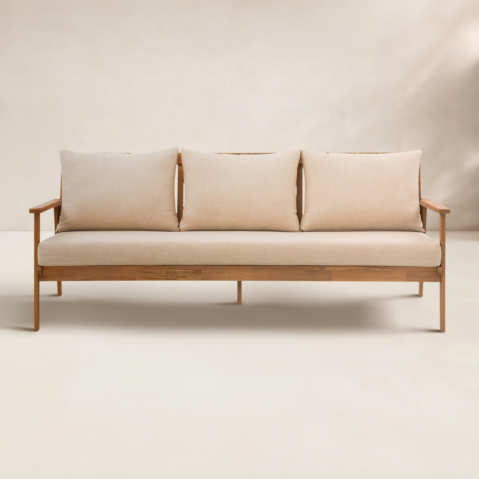 Weslyn 3 Seater Patio Sofa With Cushion
