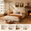 Lit plateforme tapissier avec lattes de bois Issabell-2067229992-2061622126