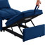 Canapé-lit simple multifonctionnel 4 en 1 avec poches de rangement, canapé-lit simple capitonné avec dossier réglable et coussins, méridienne convertible, bleu marine-1338841588