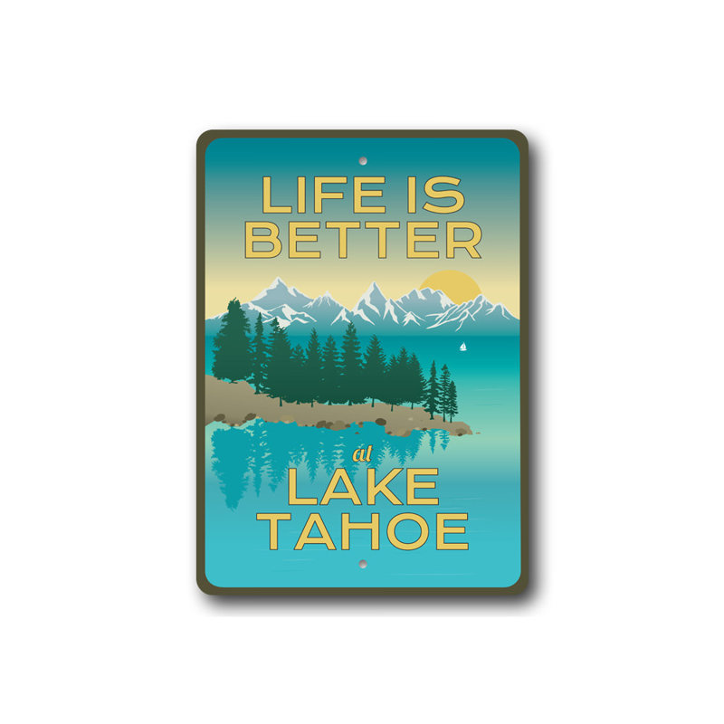 «Lake Tahoe Views», panneau en aluminium, H 18 po x l 12 po x P 0,06 po