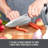 Zakarian by Dash 7" Rocking Chef Knife with Sheath-102146156
