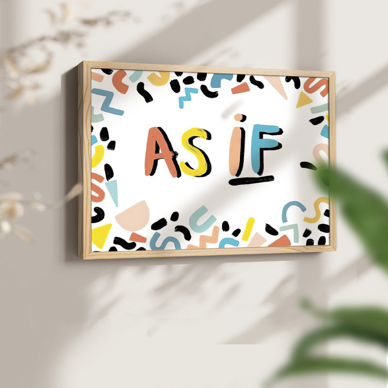 «90s phrases as If I», reproduction imprimée, H 16 po x l 20 po, Naturel