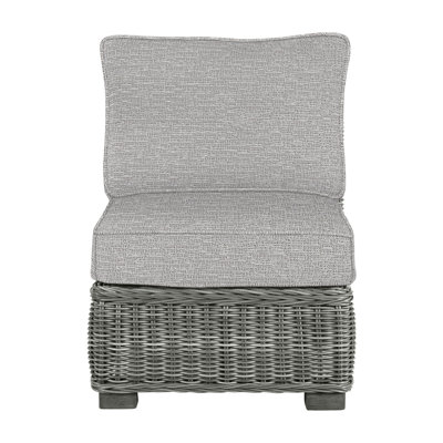 Rustic Woven Sectional Slipper Chair