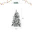 Arbre de Noël artificiel enneigé 4 / 6pi avec des pommes de pin et 11 lumières clignotantes multicolores-1358086184