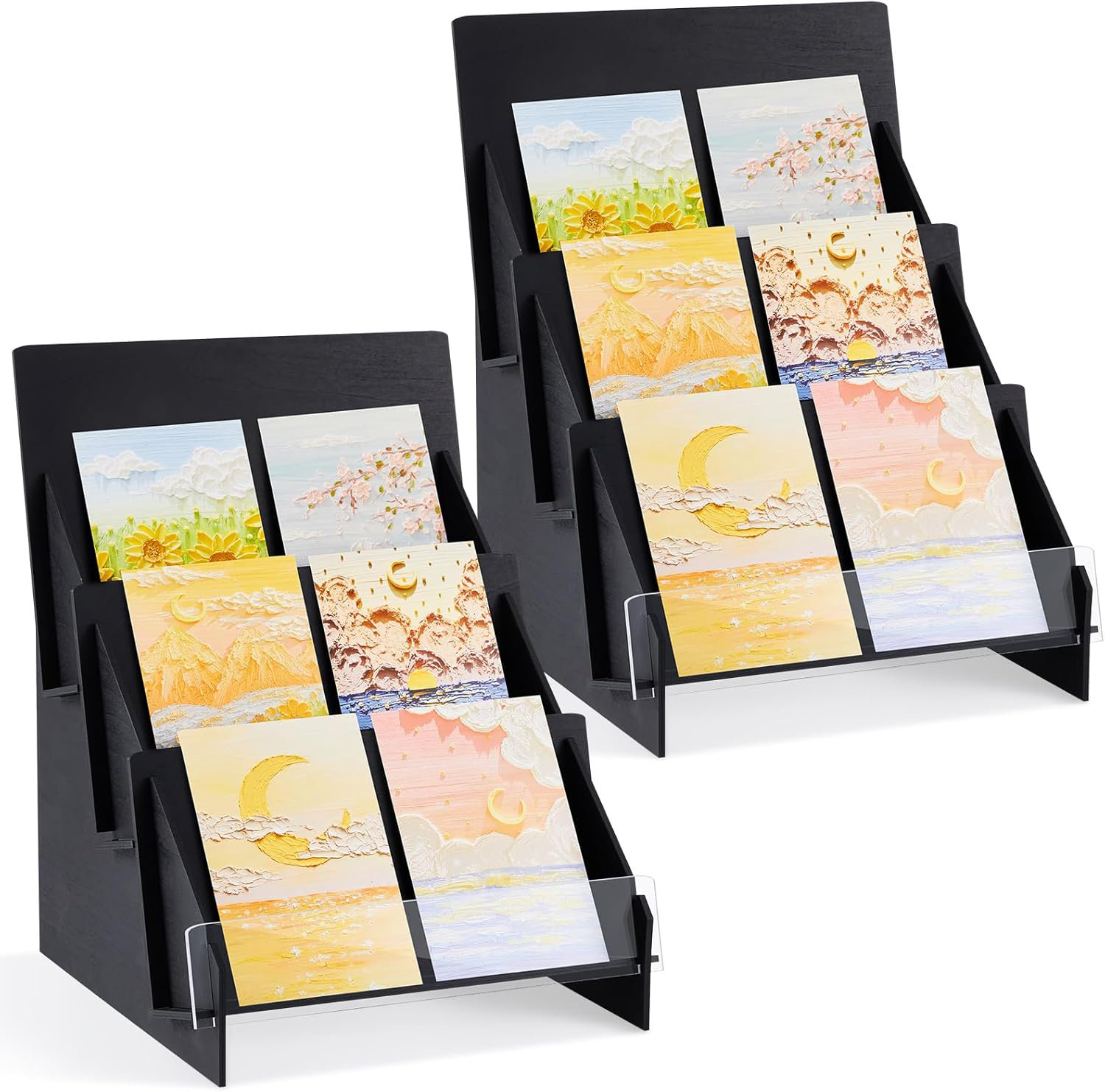 Latitude Run® 2 Pcs Greeting Card Display Stand Wooden Multipurpose ...