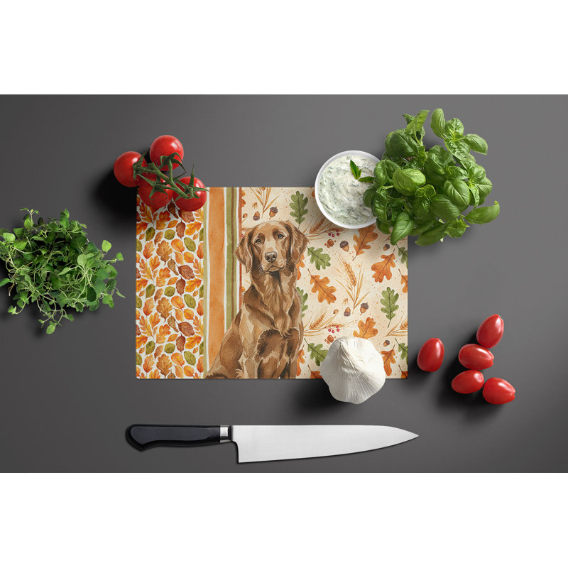 Planche à découper en forme de bec en verre Retriever Heirloom