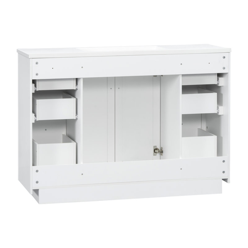 Meuble-lavabo avec lavabo, Blanc