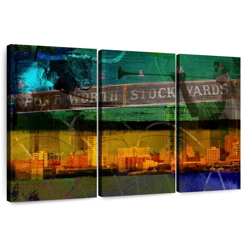 Aime Ft. Worth Collage, 28" H x 45" W
