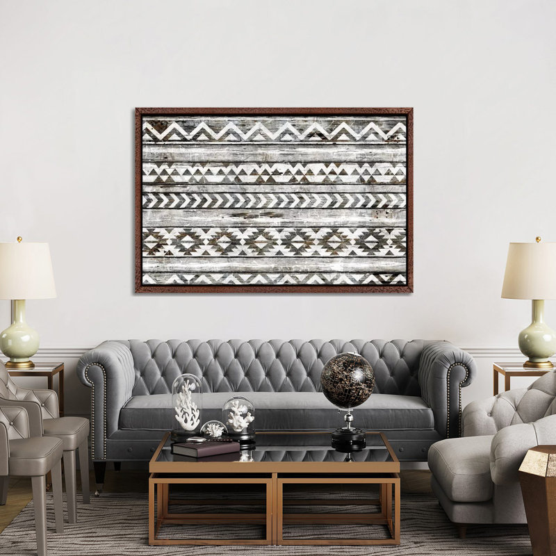 Navajo Pattern by Diego Tirigall - Gallery-Wrapped Canvas Giclée on Canvas, Brown Framed, 152.5 cm H x 101.5 cm W