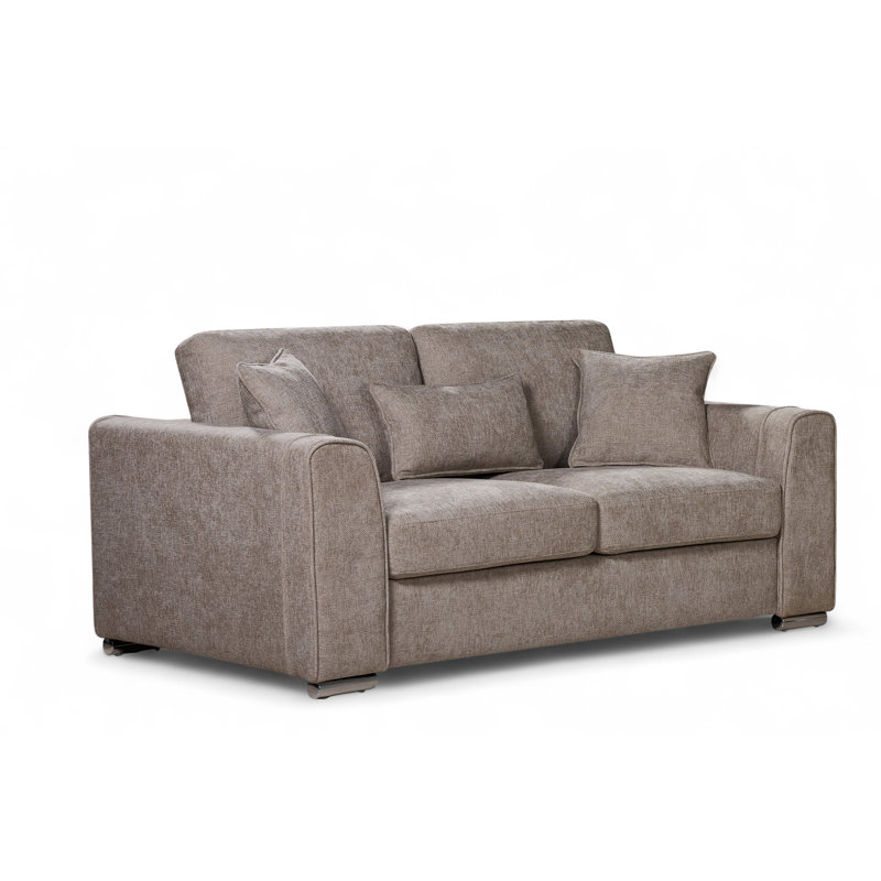 Housman 2 Seater Chenille Sofa, Beige, 2