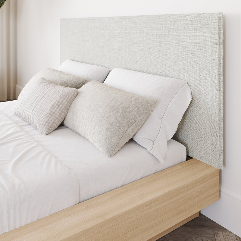 Ensemble de lit double tapissier Julian, Beige