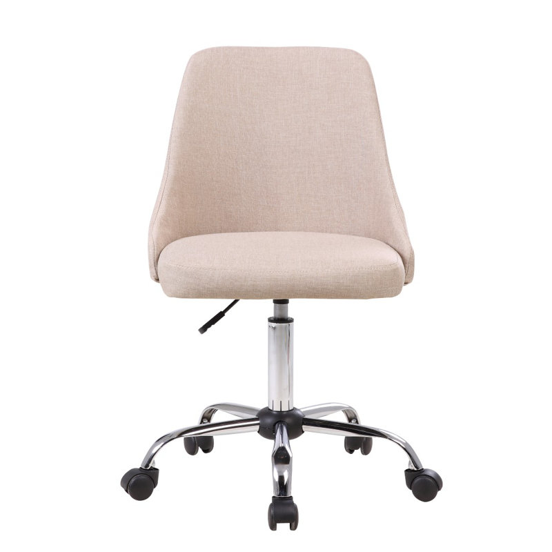 Viggo Fabric Office Chair with Chrome Base, Natural
