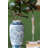 4.8X3x15.5" Aluminum Taper Candle Holder With Abstract Human Design And Marble Stand