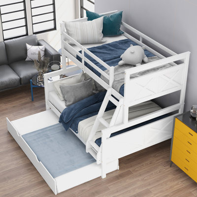 Aidyen Kids Twin Over Full Bunk Bed with Trundle