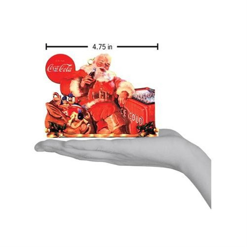 Ornement figurine suspendu père noël assoiffé, Rouge / blanc