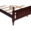 Grand lit à structure en bois massif avec tête de lit tapissier, grand lit plateforme avec pieds de soutien-177154535
