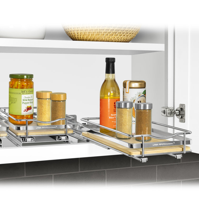 LYNK PROFESSIONAL Slide Out Spice Rack Pull Out Cabinet Organizer