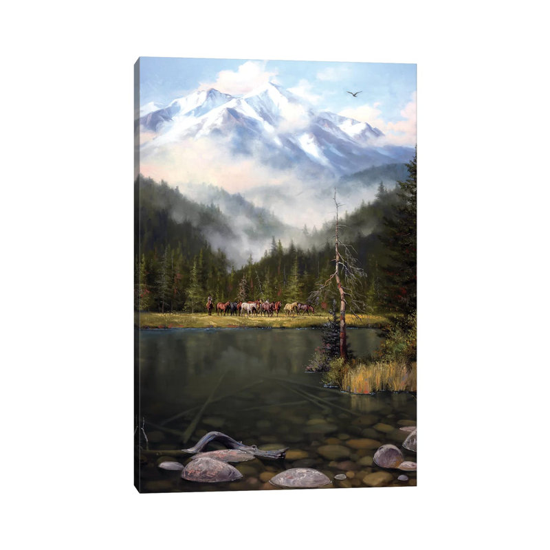 " As The Mist Slowly Rises " by Jack Sorenson Painting Print, 12" H x 8" W x 0.75" D