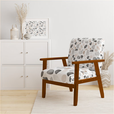 Chaise d'appoint moderne - Fauteuil gris à formes de pierre