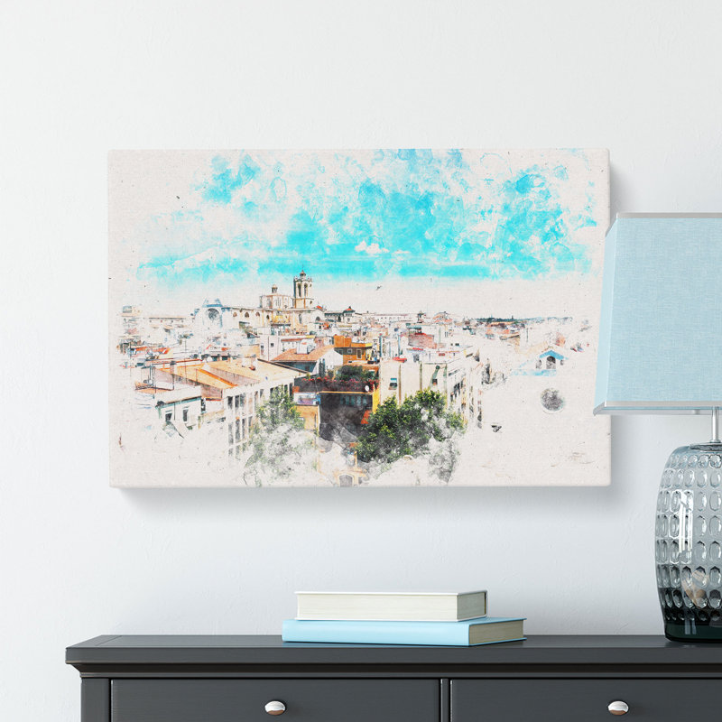 View Of Tarragona In Spain - Wrapped Canvas Print, 40cm H x 60cm W x 3cm D