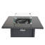 Table de foyer d'extérieur en acier avec couvercle H 25 po x l 30 po