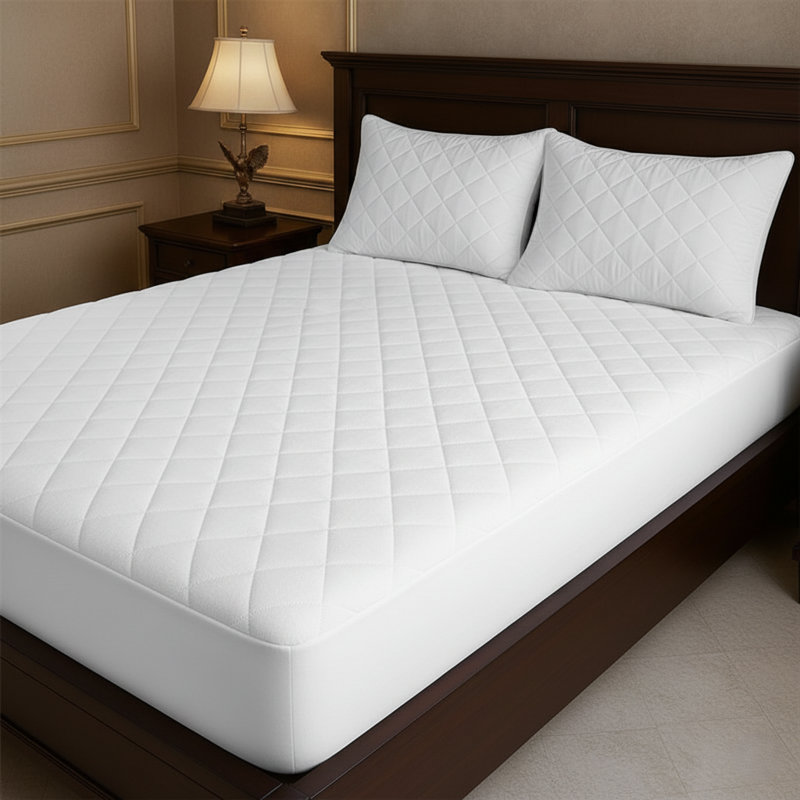 Soft Quilted Mattress Protector – Breathable, Elastic Fitted Cover, Super King