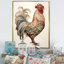 Coq sur toile, reproduction de portrait d'animaux de ferme - Portrait de coq fidèle II