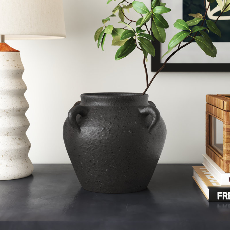 Harleen 6.75'' Handmade Clay Table Vase