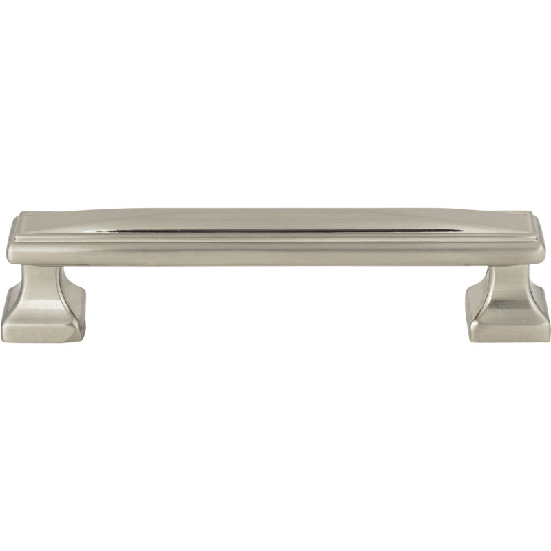 Brushed Nickel Modern Bar Pull with Mounting Hardware