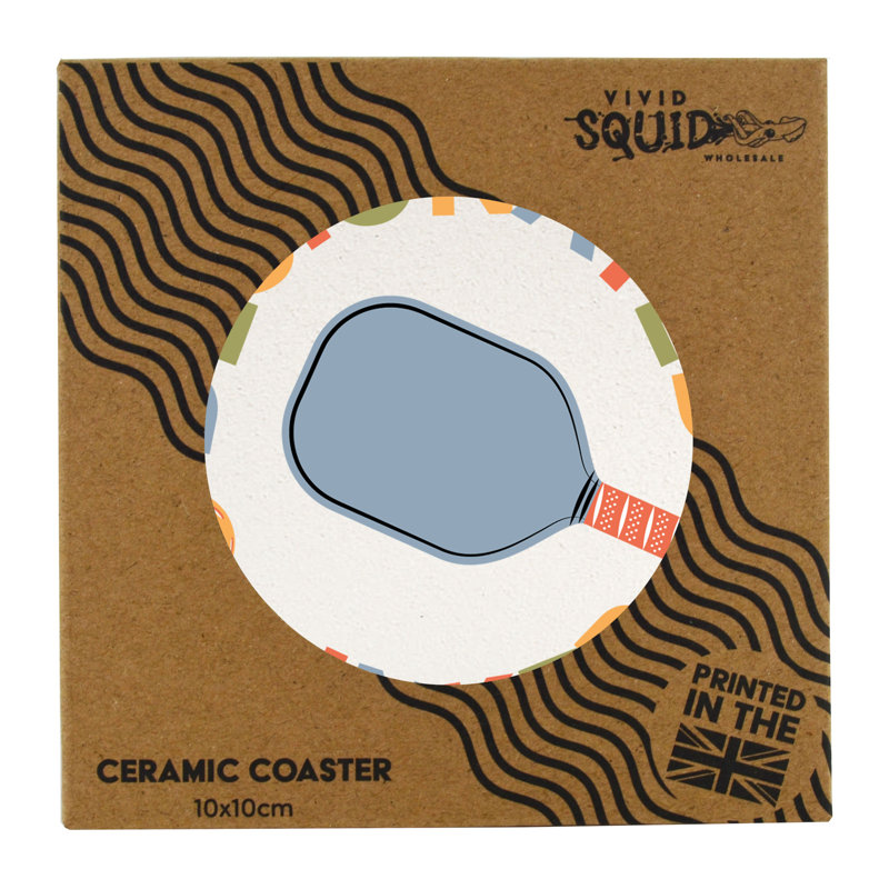 Designated Dinker Ceramic Round Coaster, Multicolour
