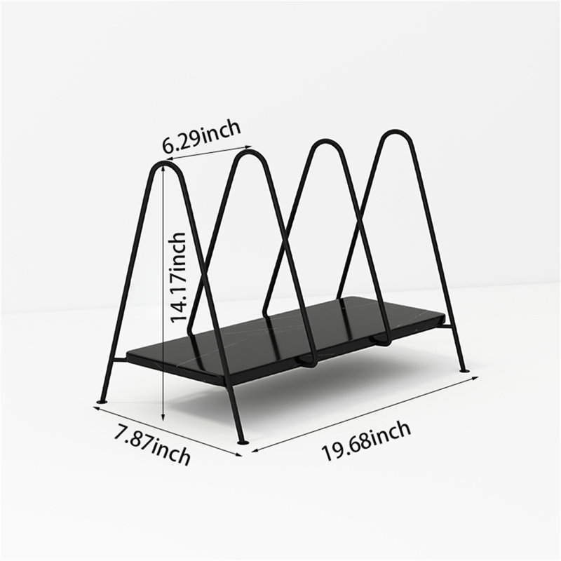Support de rangement pour livres, Noir