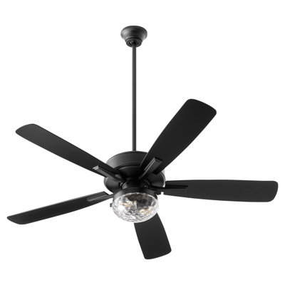 Ventilateur de plafond standard à DEL à 5 pales de 52 po avec chaîne de traction et ensemble d'éclairage inclus Philipstown