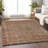 Machine Washable Indoor/Outdoor Xhevrie Copper Rug-2121735018