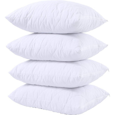 Protège-oreillers matelassés imperméables avec fermeture à glissière grand format