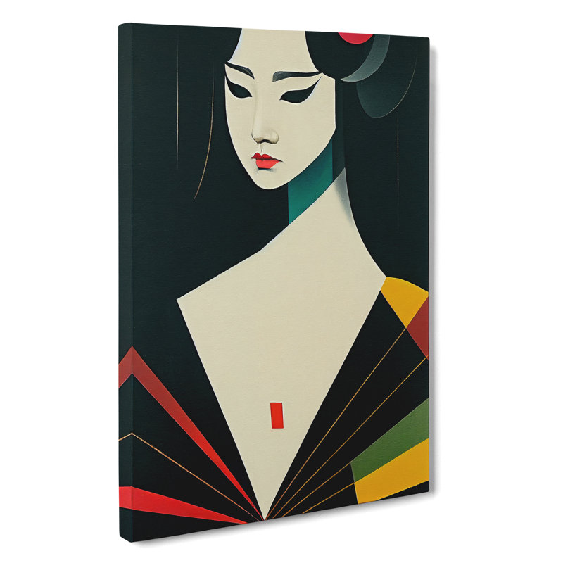 Artful Geisha No.3 - Wrapped Canvas Print, 76cm H x 50cm W x 3cm D