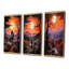 «Western Cowboy Rugged», 3 pièces sur toile-2106871926-2106871927