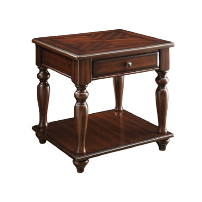 Walnut Finish End Table