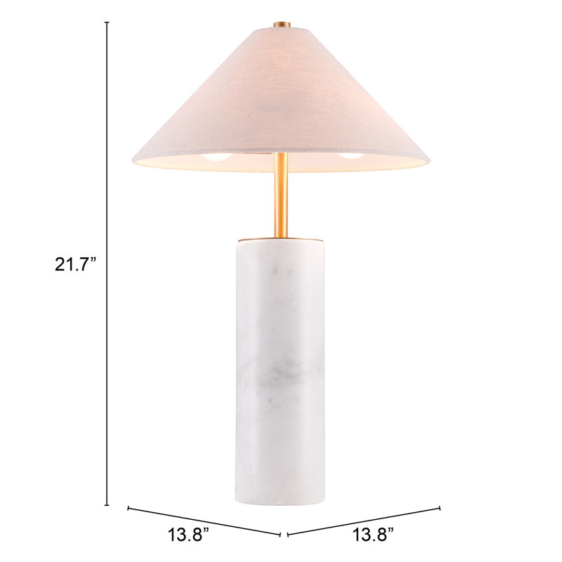 Lampe de table Ciara beige et blanc