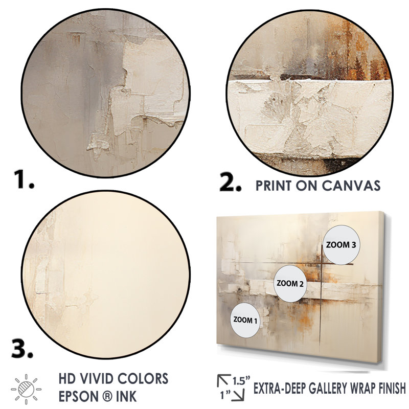 Beige Christianity Cross Of Jesus I - Christianity Wall Decor print Jesus canvas print, 34" H x 44" W x 1.5" D