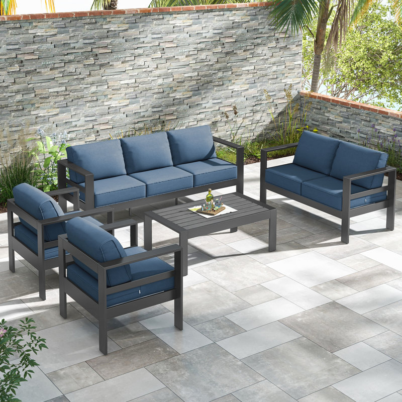 Tempie 7-Person Outdoor Seating Group with Cushions